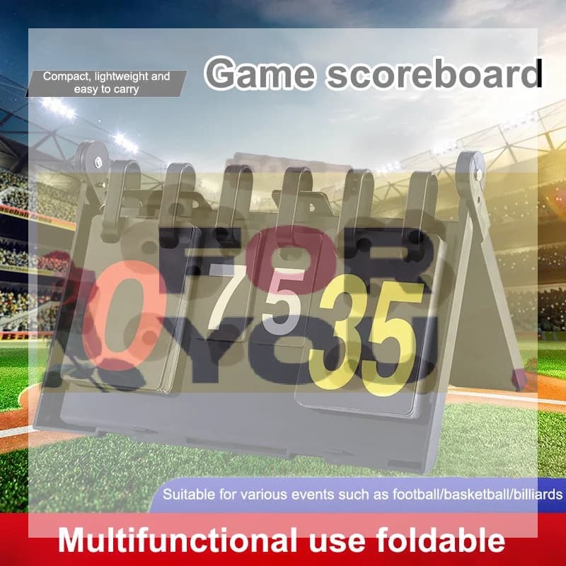 Tabellone Segnapunti Girevole per Giochi, Calcio, Pallavolo, Competizioni e Sport all'Aperto