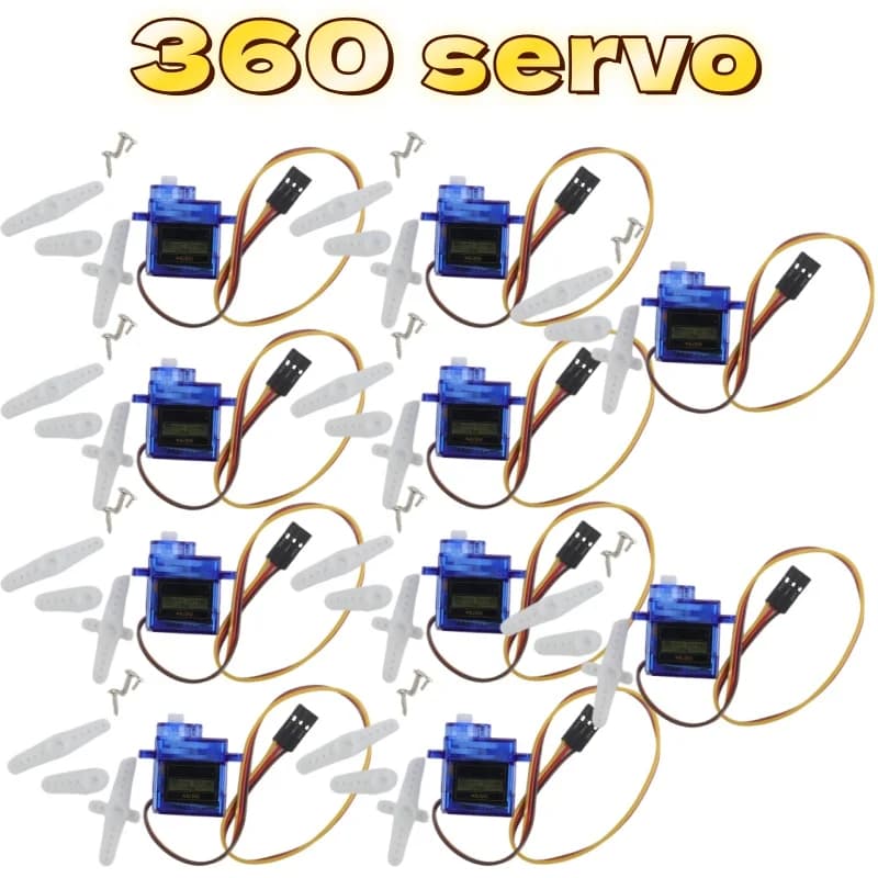 SG90 9g Mini Micro Servo Digitale per RC Elicottero Aereo Mini Barca Auto Rotazione di 360 Gradi MG90 9G Compatibile con Trex