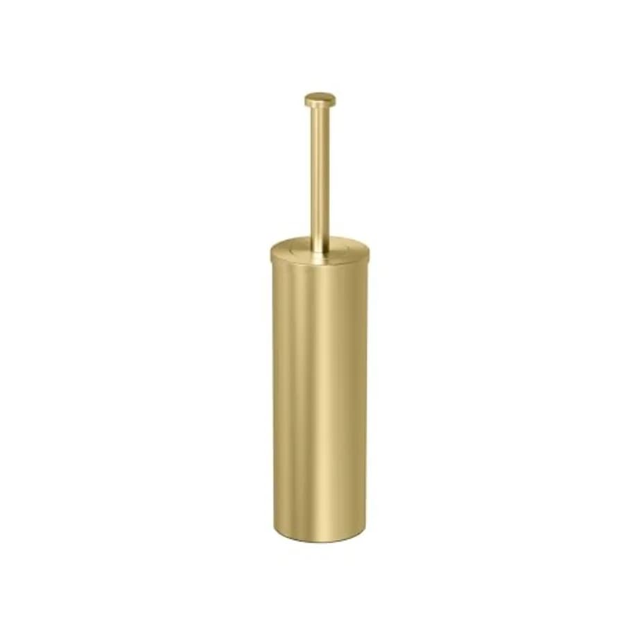 Set Scopino per WC Autoportante con Portascopino Dorato in Acciaio Inossidabile, Finitura Oro, Durevole e Resistente alla Ruggine
