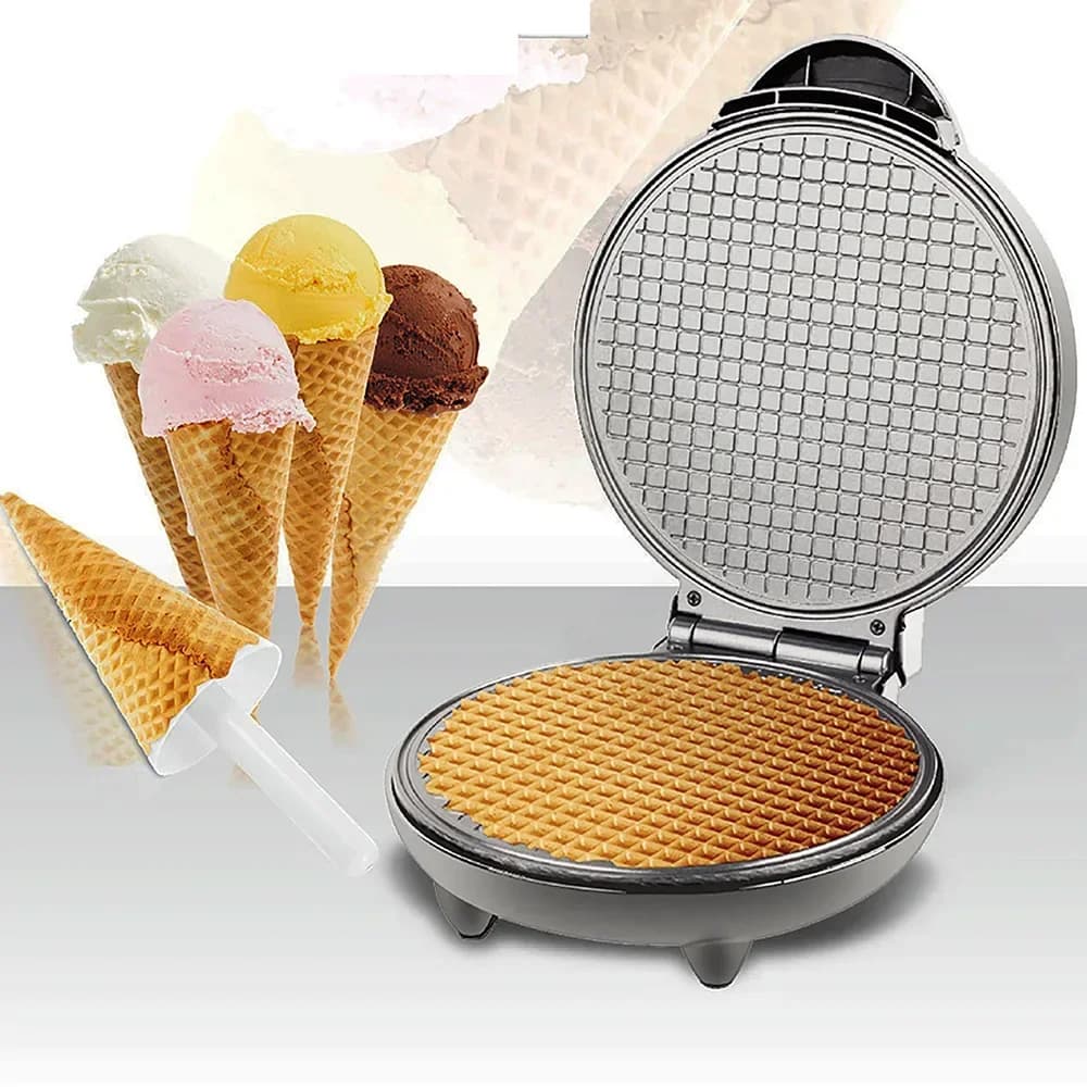 Elettrico Croccante Egg Roll Maker Frittata Sandwich Iron Crepe Wool Waffle Pancake Baking Oven DIY Cone Ice Cream Machine Plug European