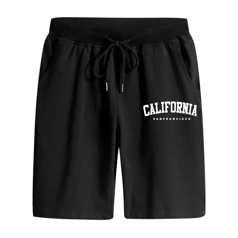 Men's Summer Shorts with Print, Casual, for Jogging, Sport, Cycling, Fashion Streetwear, Beach Shorts