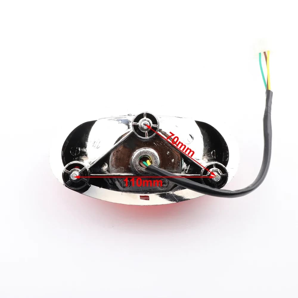 Moto Freno Posteriore Rotondo Fanale Posteriore di Plastica Rosso DC 12V Per 110cc 125cc 150cc ATV Dune Buggy Quad Pit Dirt Bike TaoTao Sunl