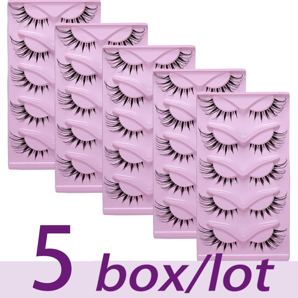 15 paia/25 paia di ciglia finte Cat Eye: aspetto naturale, stelo trasparente, facile da applicare, leggere e confortevoli