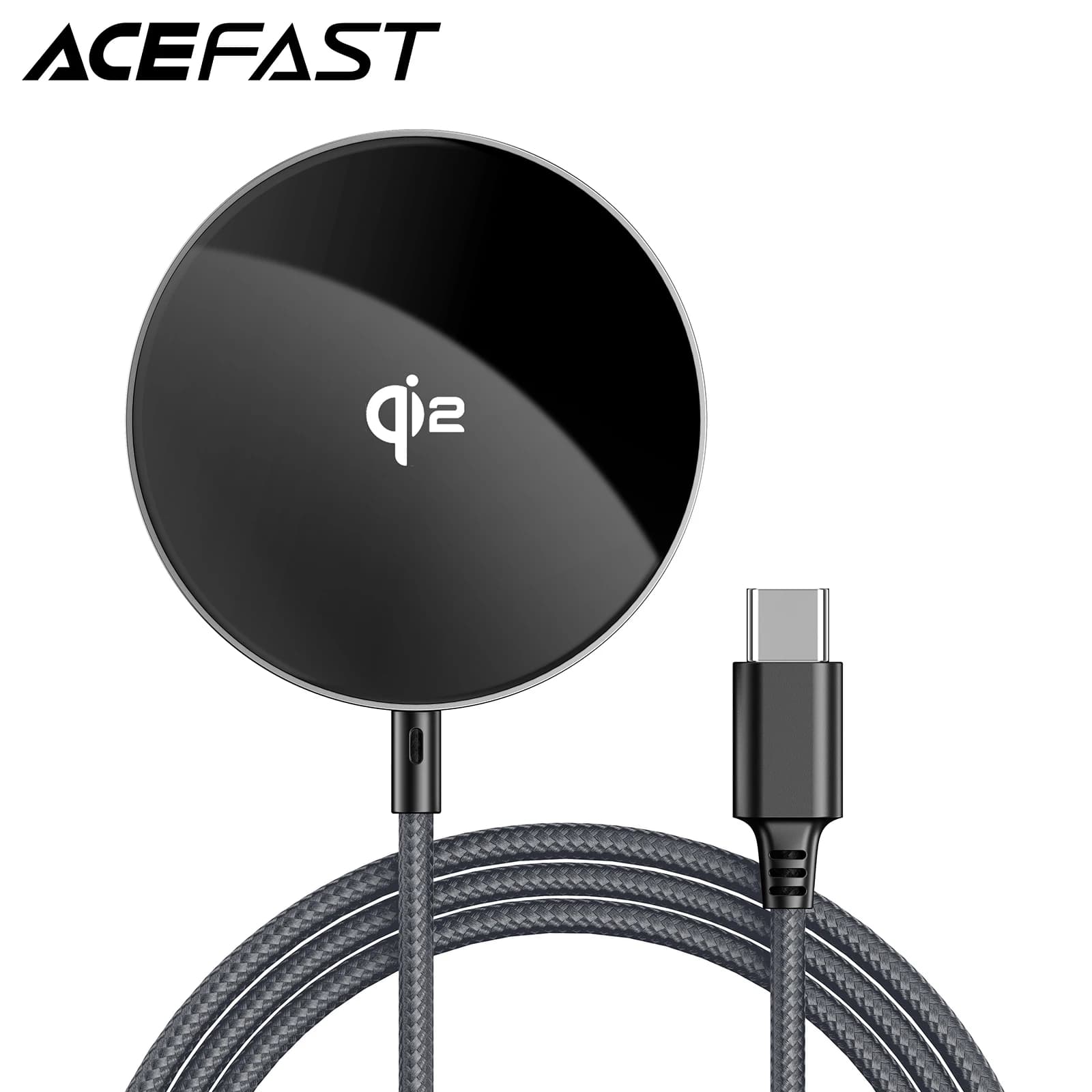 ACEFAST 15W Qi2 Pad di ricarica rapido magnetico wireless per iPhone 16/15/14/13/12 Pro Max Caricatore wireless da tavolo per Airpods Pro