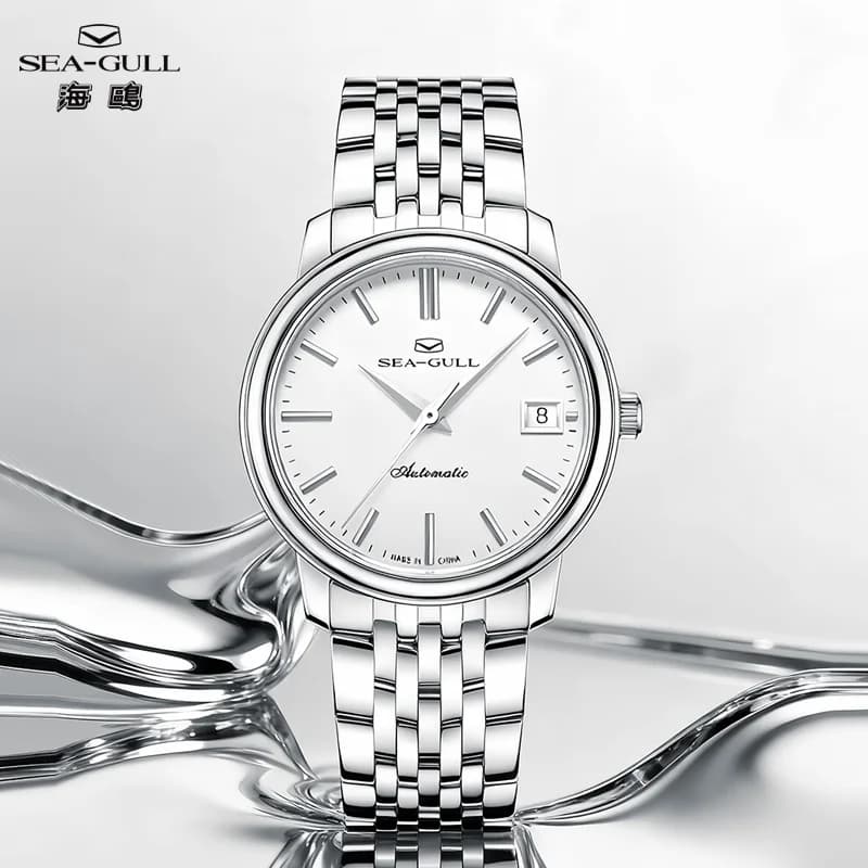 Orologio da uomo Seagull 35mm Orologio automatico 3Bar Orologi meccanici impermeabili Orologi da calendario per uomo d'affari 1091 reloj hombre