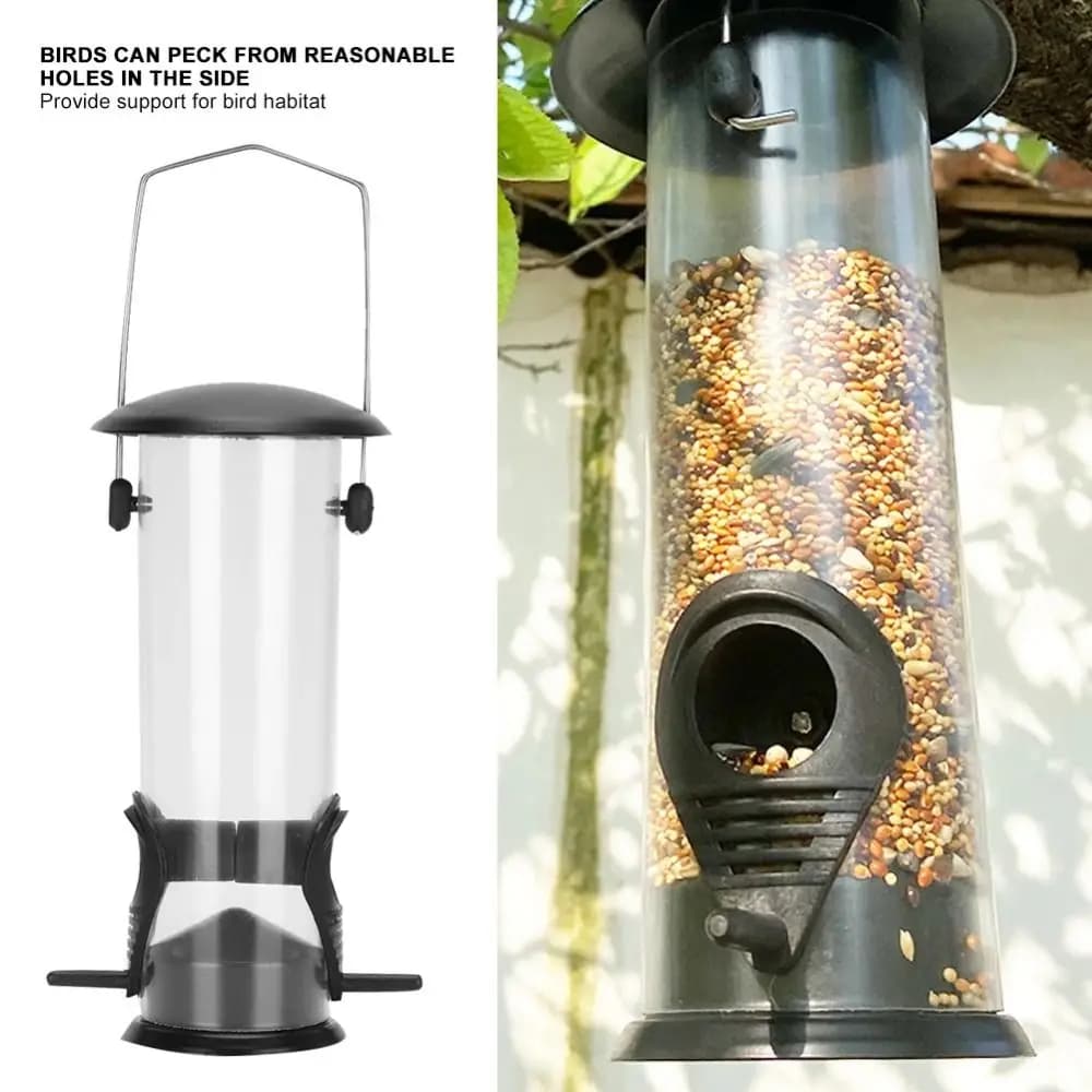 Pet Supplies Waterproof Bird Feeder Automatic Transparent Bird Hanging Food Dispenser Large Capacity Bird Feeding Bowl Tree