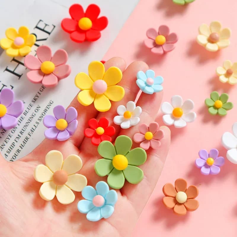 10 pezzi fai da te crema colla fiore patch accessori in resina custodia per cellulare fatta a mano fermaglio per capelli frigorifero patch accessori materiale
