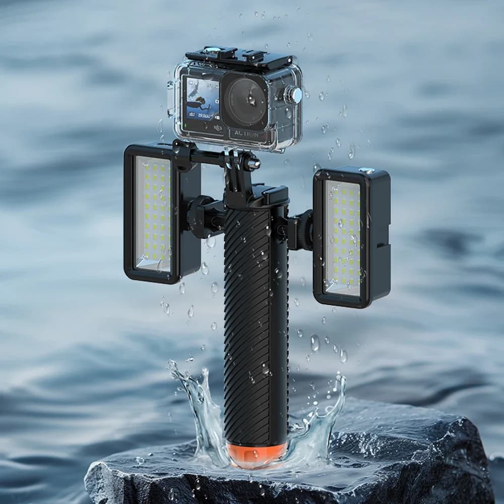 Supporto Galleggiante per Fotocamera d'Azione GoPro Hero 8-13, DJI Osmo, Xiaomi SJ4000, Accessori Subacquei
