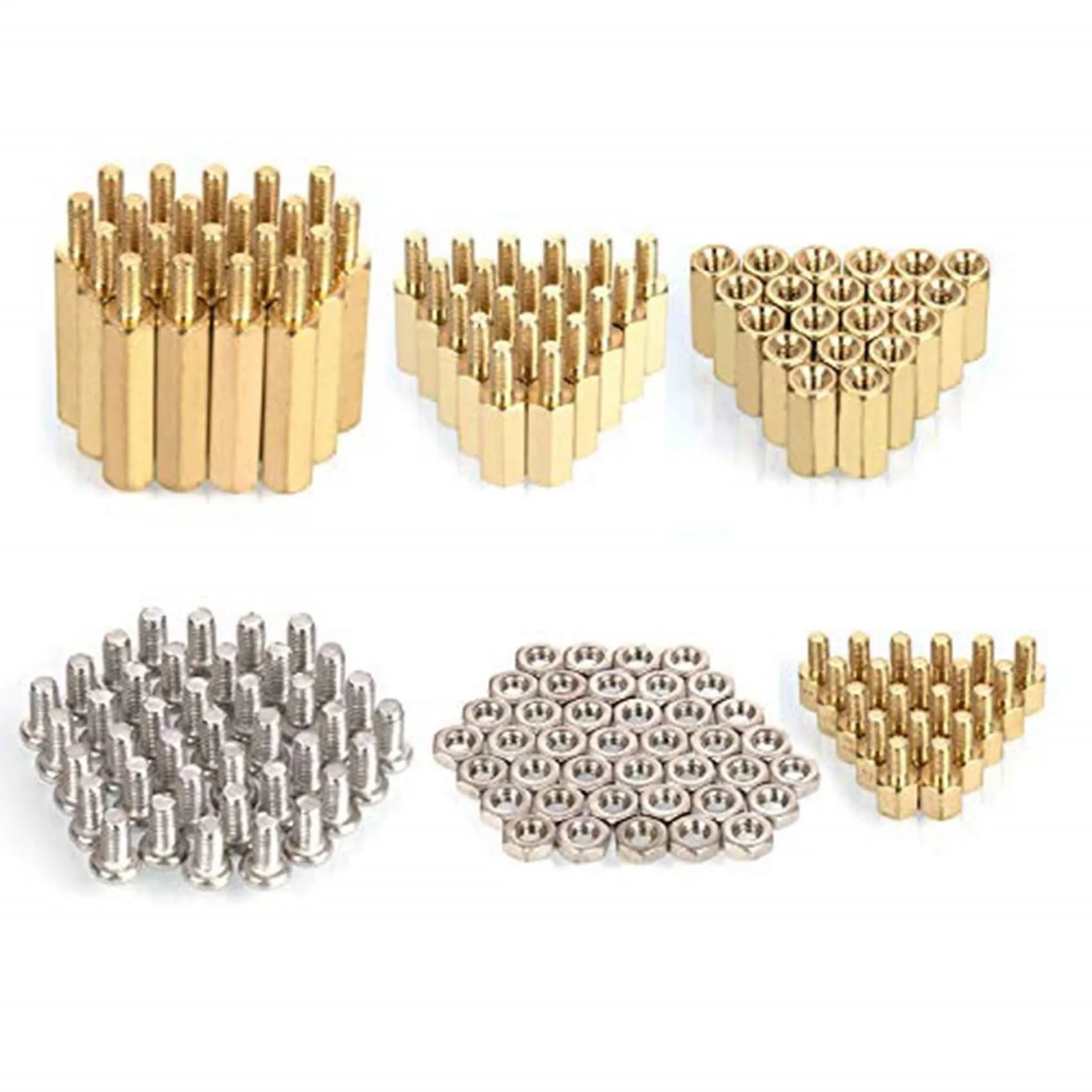 120-piece installation tool for Raspberry Pi 4 model B/3B +/3B series M2.5 column/hexagon nuts in brass + Screw accessories kit