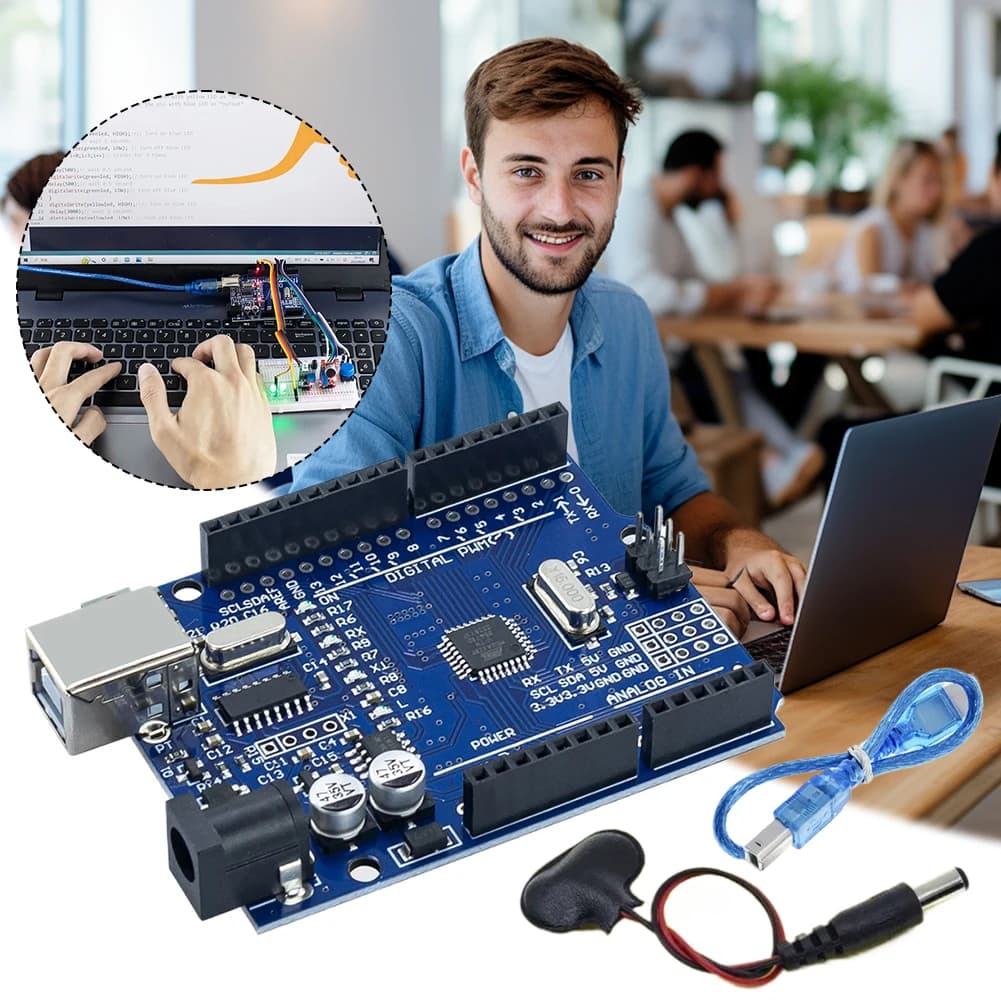 Kit Base di Elettronica con Breadboard, Alimentatore, Resistenze, LED, Sensori - Kit per Progetti Fai-da-Te per Arduino UNO R3