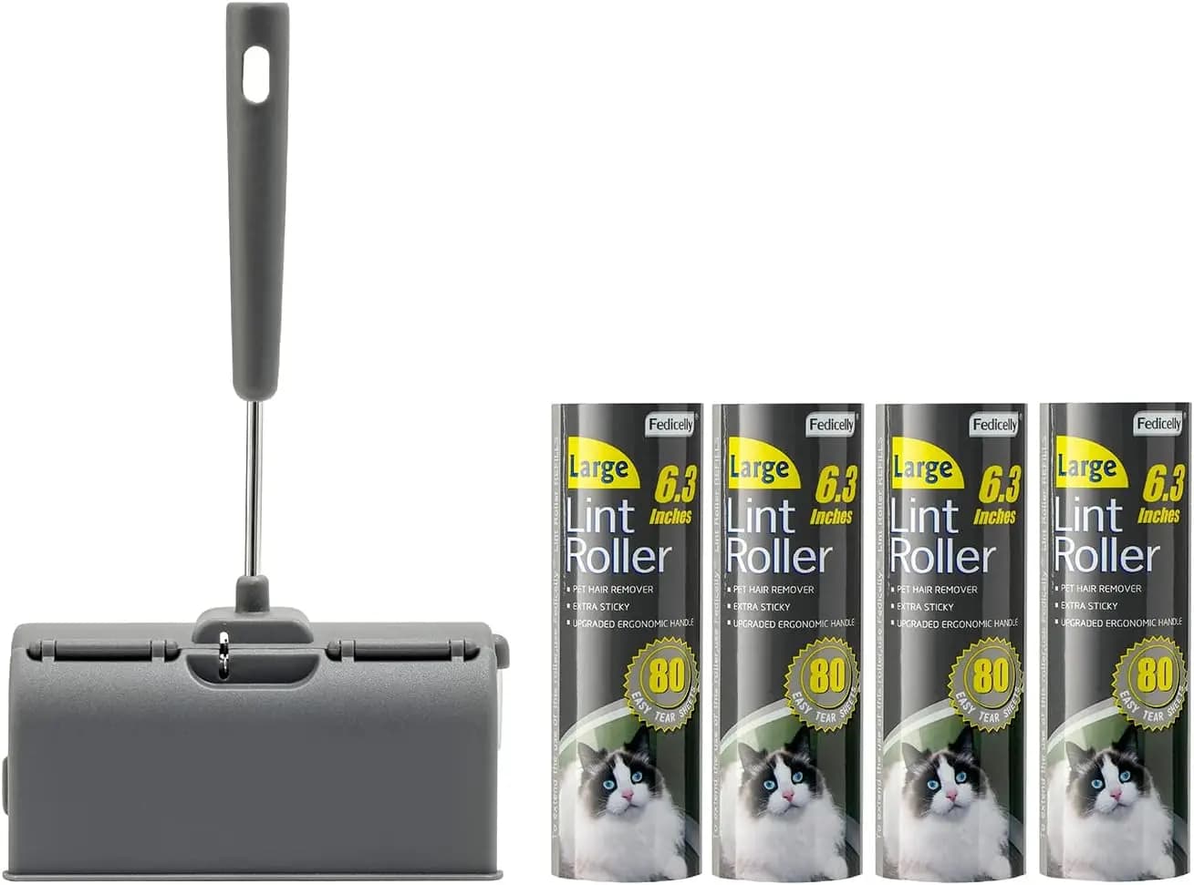 Rullo Adesivo Extra Forte per Peli di Animali, Larghezza 16 cm con 320 Fogli, Pulitore per Mobili, Vestiti e Tappeti