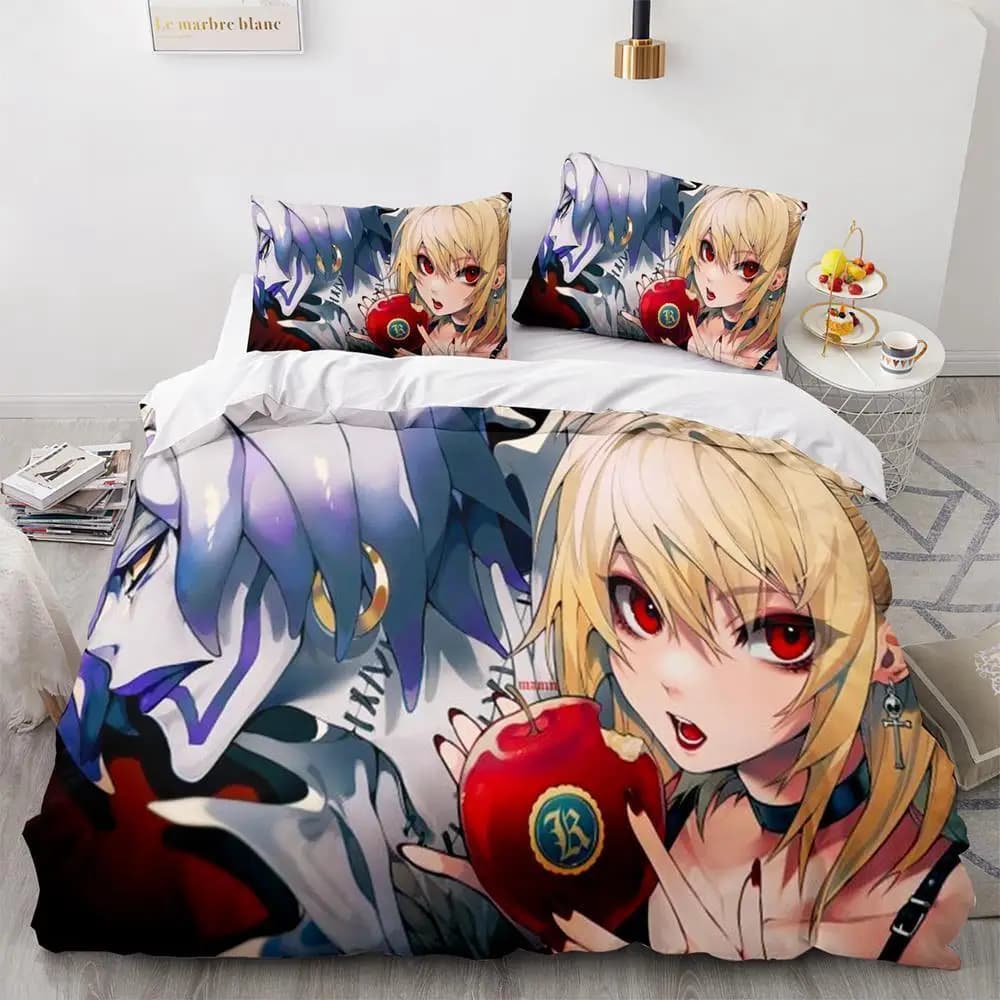 3d Print Anime Death Note Bedding Set Single Twin Full Queen King Size Bed Set Adult Kids Bedroom Duvet Cover Sets Birthday Gift