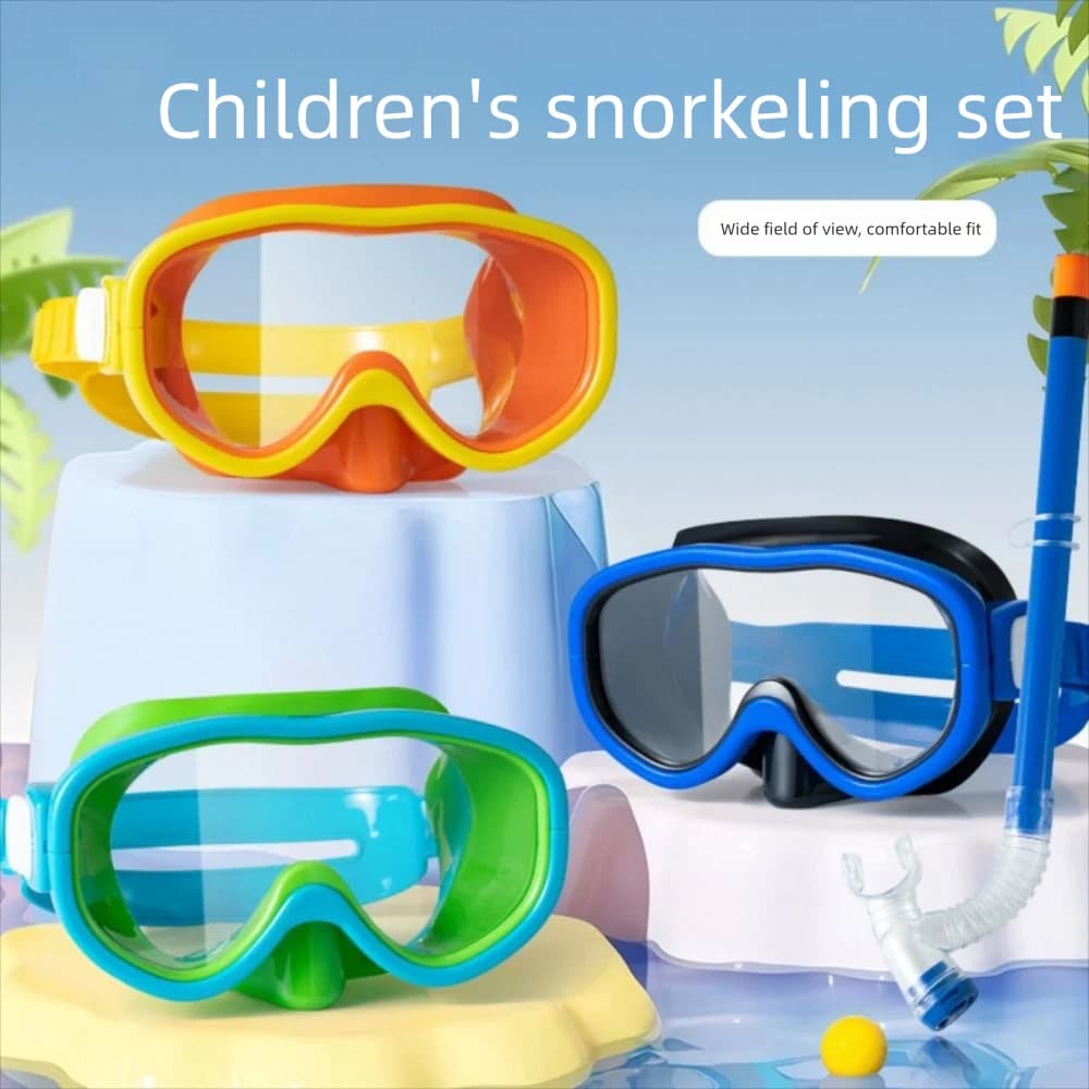 Snorkeling Goggle Set, Waterproof Snorkeling Goggles, Professional UV Protection, Kids Surfing Goggles, Beach Goggles