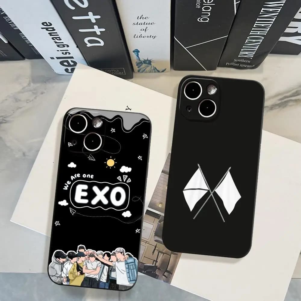 E-EXO E-Exoplanet Team Phone Case For iPhone 17 Air 16 15 14 Plus 13 12 11 Pro Max 16e Shockproof HD Clear Back Cover