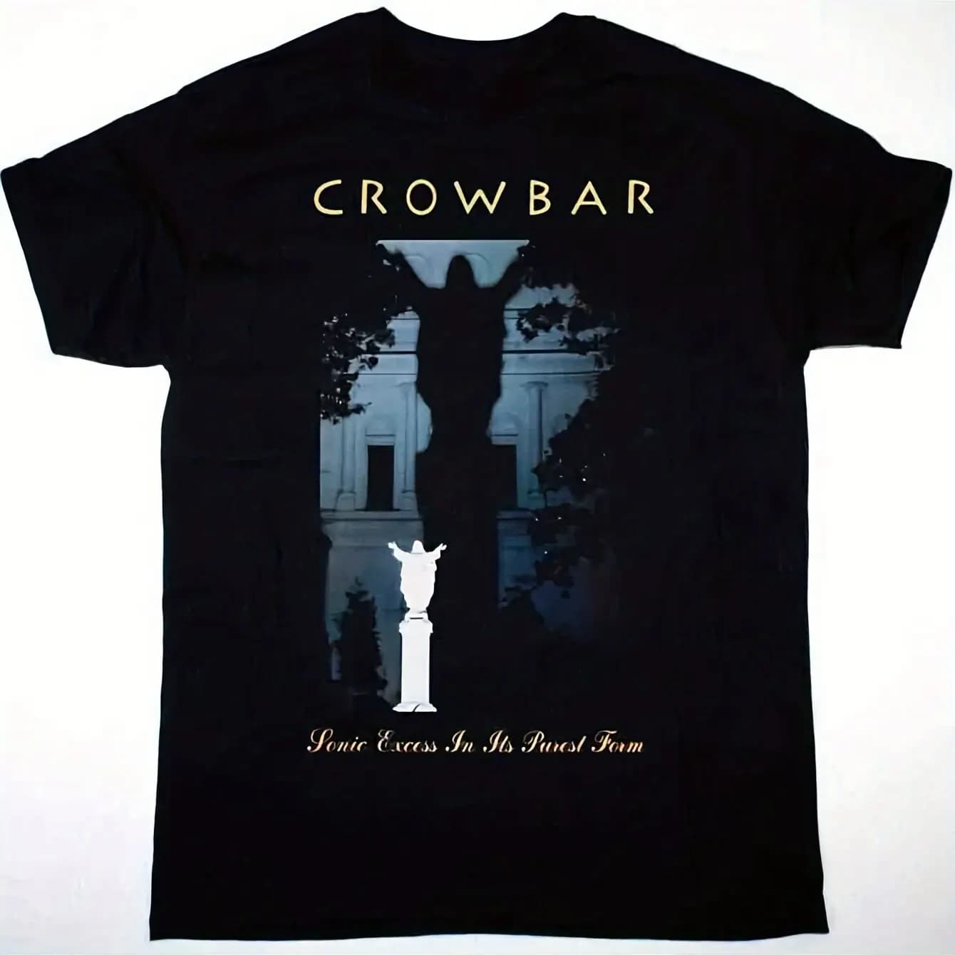 T-shirt Heavy Metal da uomo Crowbar Band 'Existence Is Punishment' con logo vintage e copertina album, merchandising durevole per concerti