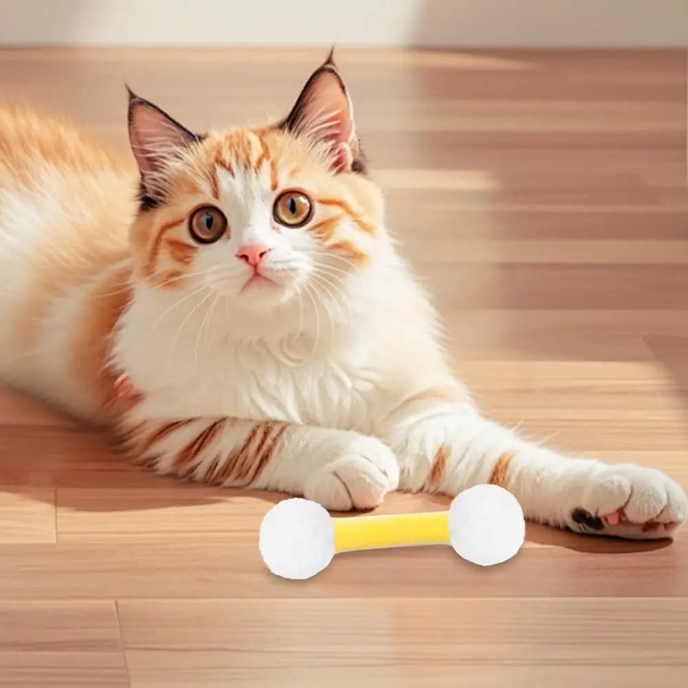 Tampone giocattolo per gatti Robusto giocattolo per gatti sicuro per animali domestici Giocattolo con erba gatta Tampone di cotone Bastoncini per gatti da interni Gioco autonomo Caccia Dentizione per gattini