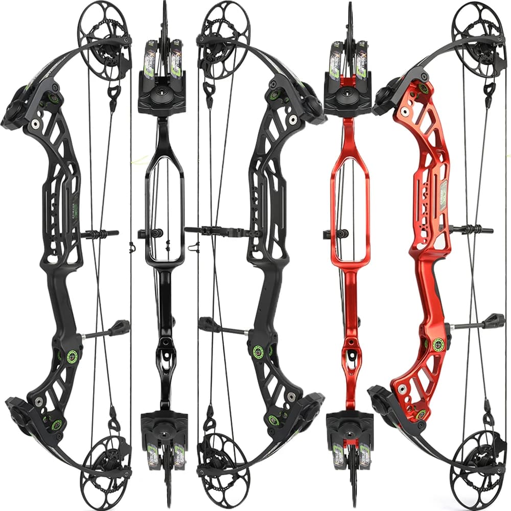 Set di arco composto per tiro con l'arco 40-75 libbre Bersaglio in lega CNC 350FPS Let-off 85% Puleggia Arco 29 ''Asse-asse per caccia Accessorio per tiro