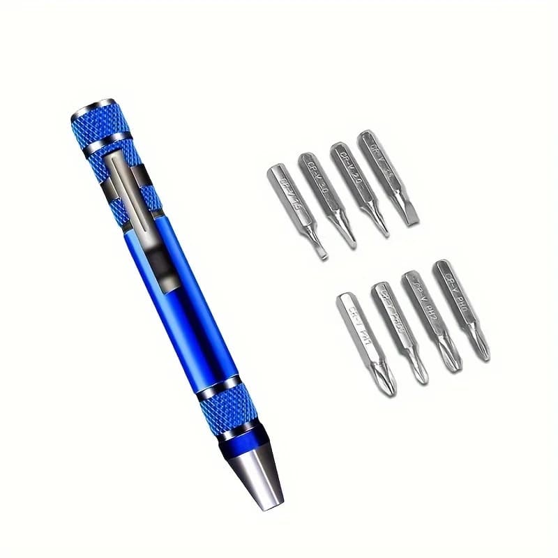 Set of screwdrivers 8 in 1 multifunctional 1 pc, aluminum alloy tool, precision cross and head driver, repair kit, portable and Dura