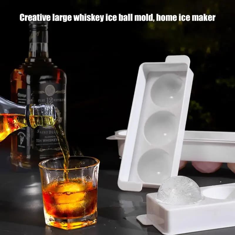 Stampo Creativo per Grandi Sfere di Ghiaccio per Whisky, Grado Alimentare, Stampo Poligonale per Ghiaccio Domestico, Stampo per la Produzione di Ghiaccio