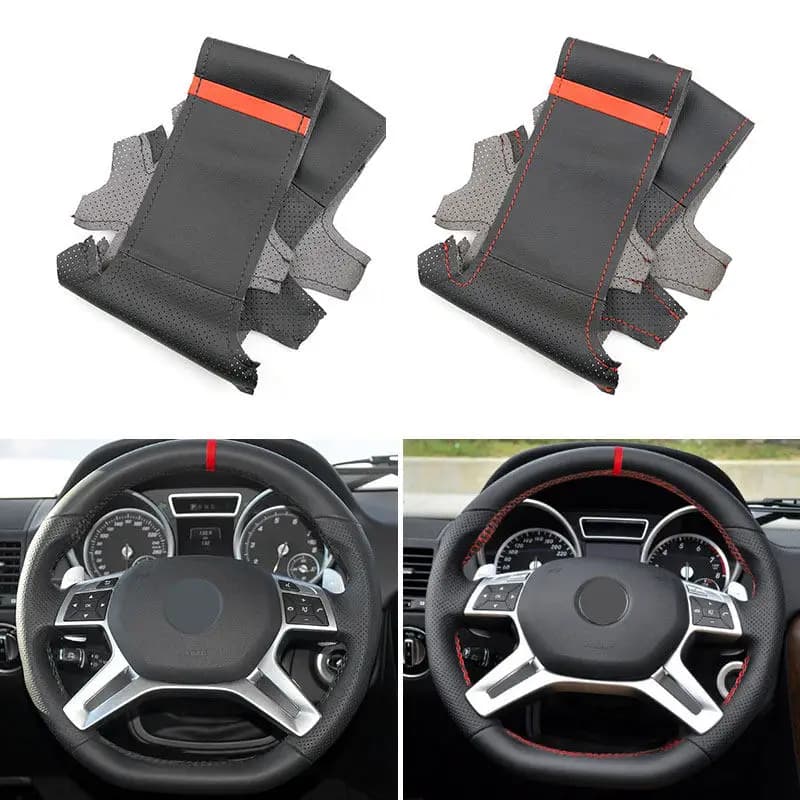 Per Mercedes Benz GL 63 X166 ML 63 W166 Classe G G 63 65 AMG W463 Classe EC W212 W204 Volante interno per auto Copertura in pelle Trim
