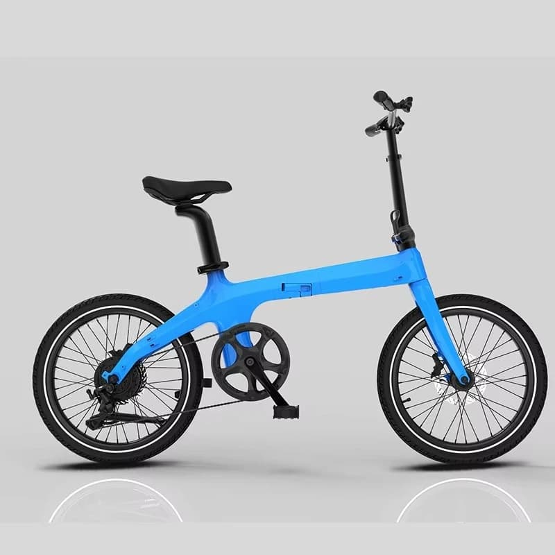 Bicicletta Elettrica Pieghevole Mini con Batteria Integrata 36V 7.0Ah, Bici da Strada per Adulti, Leggera in Fibra di Carbonio