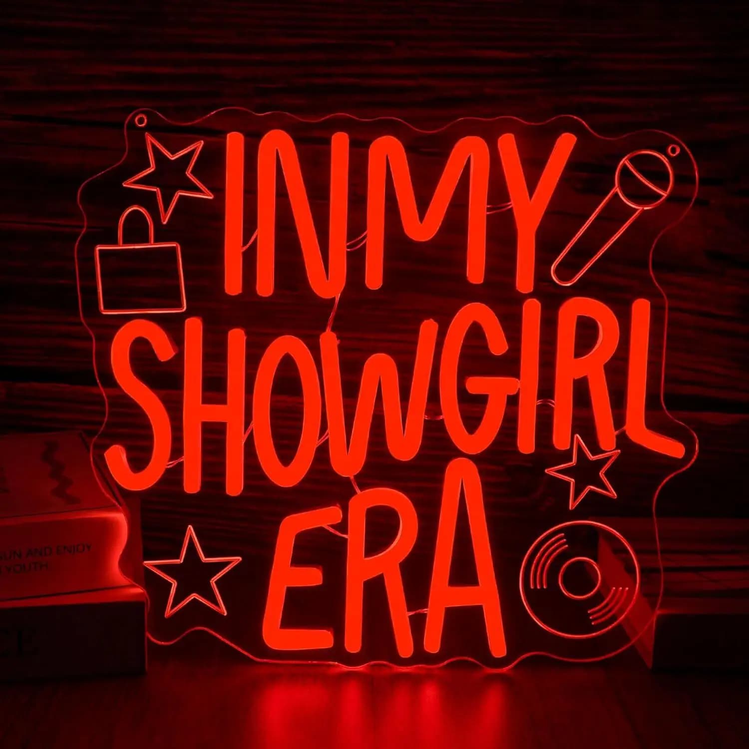 In My Showgirl Era Neon Sign USB Dimmable LED Neon Lights for Pop Culture Party Bedroom Man Cave Decor Personzalized Gifts