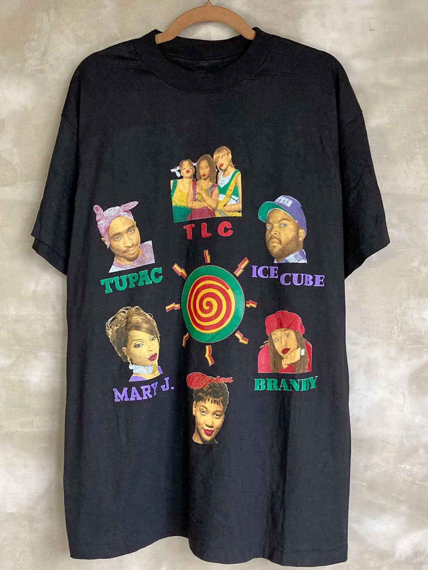 90s Cast Short Sleeve T-Shirt Old School Hip Hop Retro Heavy Cotton Half Sleeve Trendy Breathable Casual Unisex Top