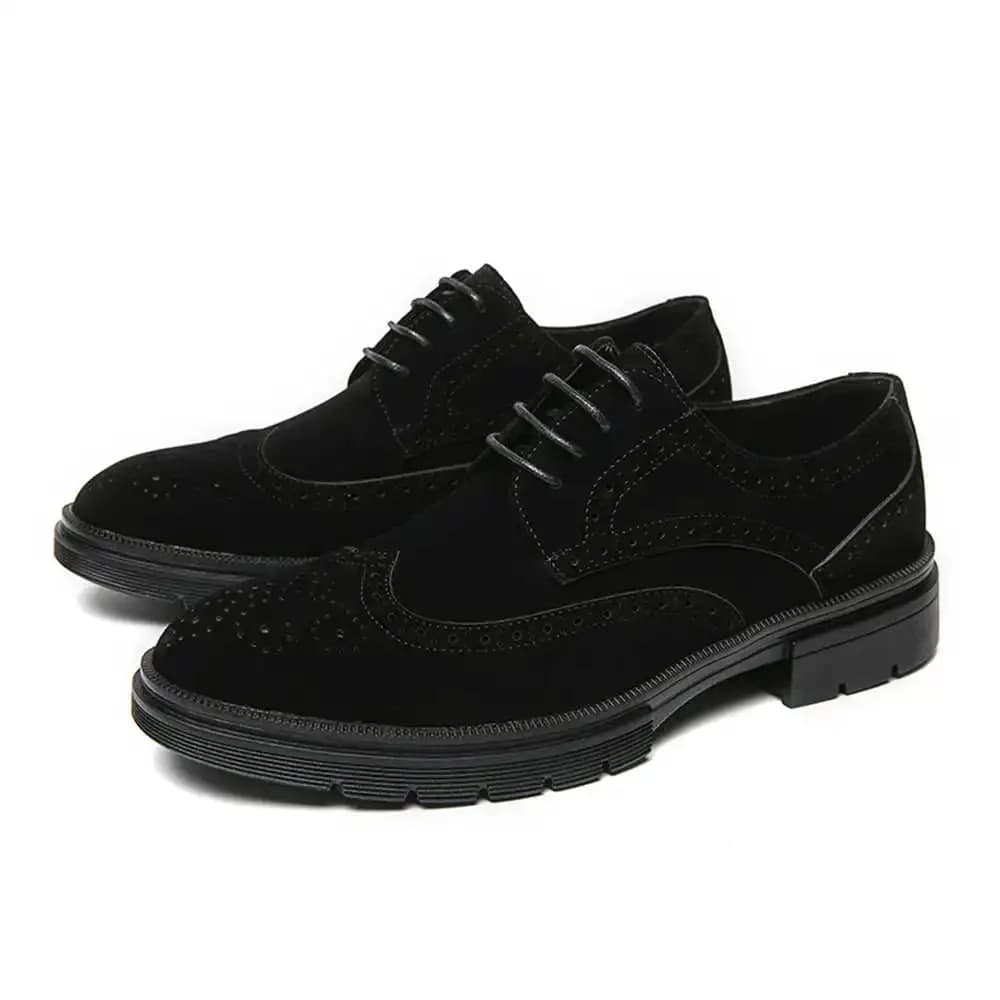 40-41 Height Up Men's Moccasins Signed Black Men's Gymnastics Shoes Without Heel Sport Popular items abroad