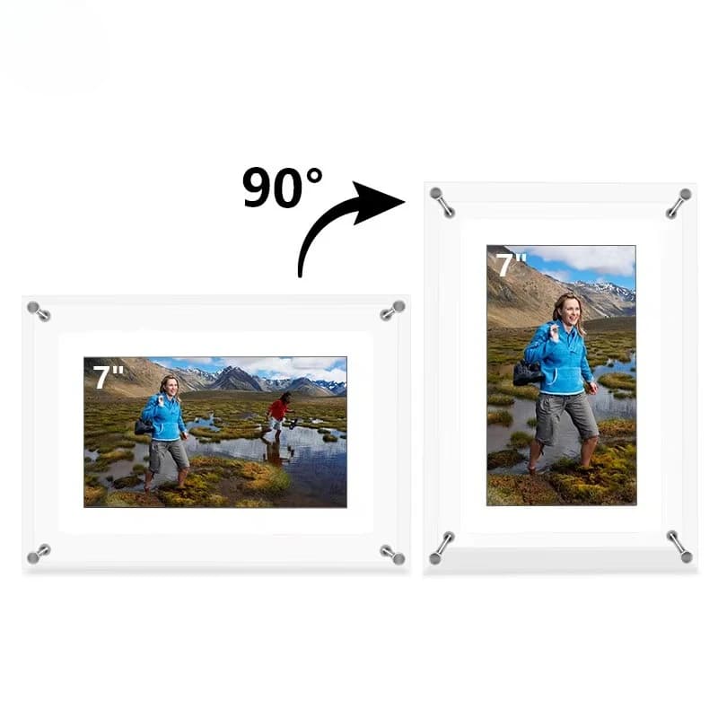 Nuova Cornice Digitale per Foto da 10.1 Pollici in Acrilico, Perfetto Display LCD