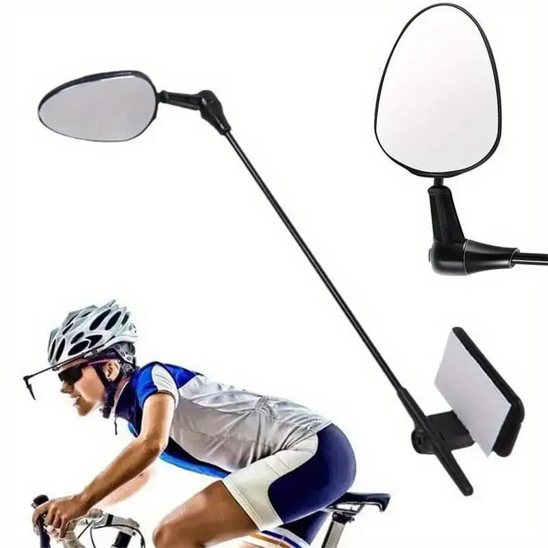 1Pc Bike Helmet Rearview Mirror 360 Degree Adjustable Wide Angle Lightweight Cycling Mirror Accessories