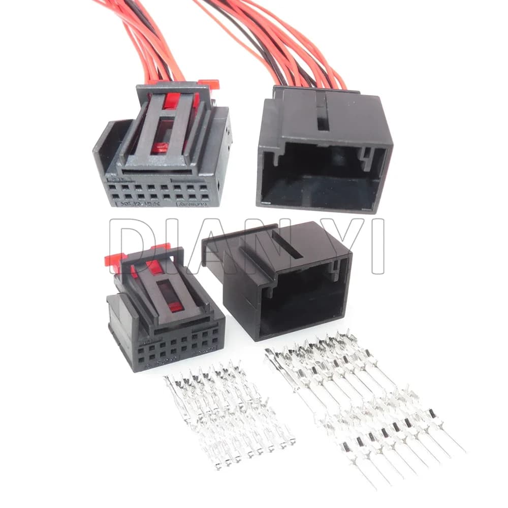 1 Set 16 Way AC Assembly 95B972728 Car Rearview Mirror Steering Lock Handbrake Switch Wiring Socket 1K0972928