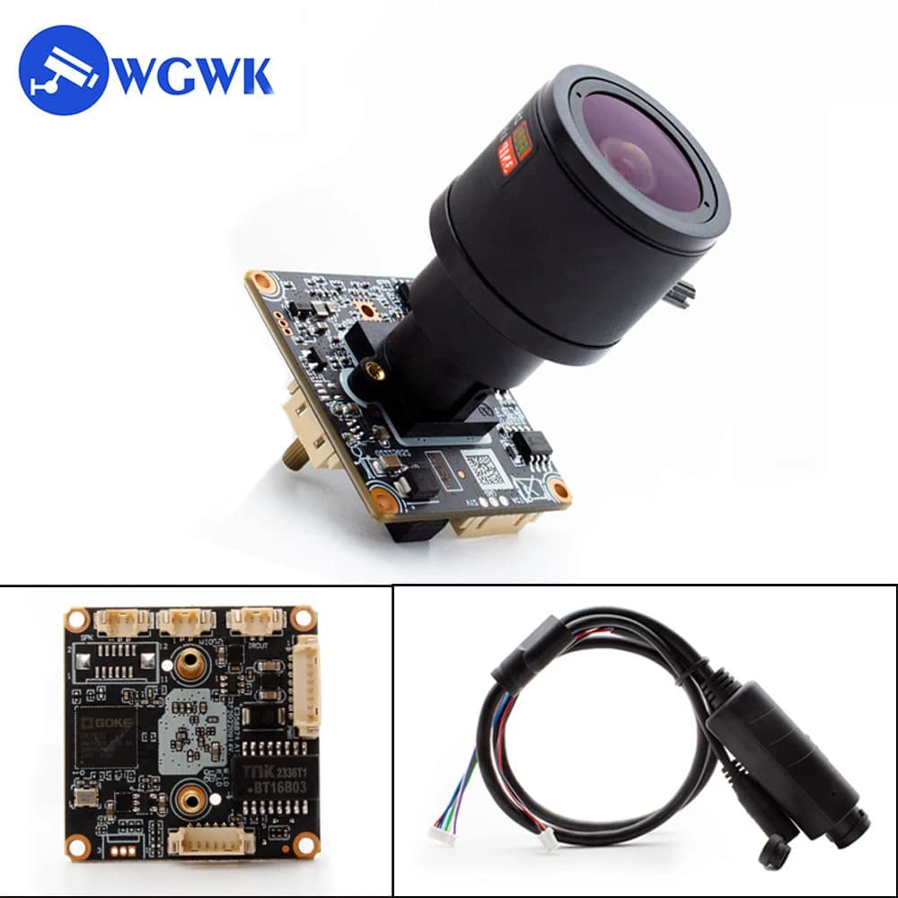 WGWK POE IP Camera Module CCTV Video Industrial Webcam Board with 2.8-12mm manual lens Home Security Face Detection muslimcamera