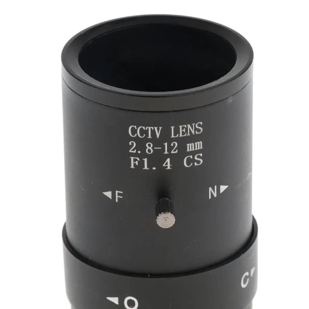 Obiettivo con Zoom Manuale CS Mount 2MP in Metallo e Vetro, Accessorio per Telecamere CCTV per Videosorveglianza e Sicurezza