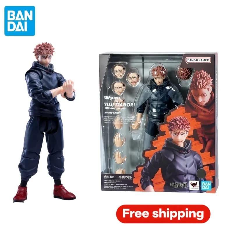 Originale Bandai SHFiguarts Jujutsu Kaisen Yuji Itadori Sukuna Vessel Action Figure Articolata da Collezione con Scatola