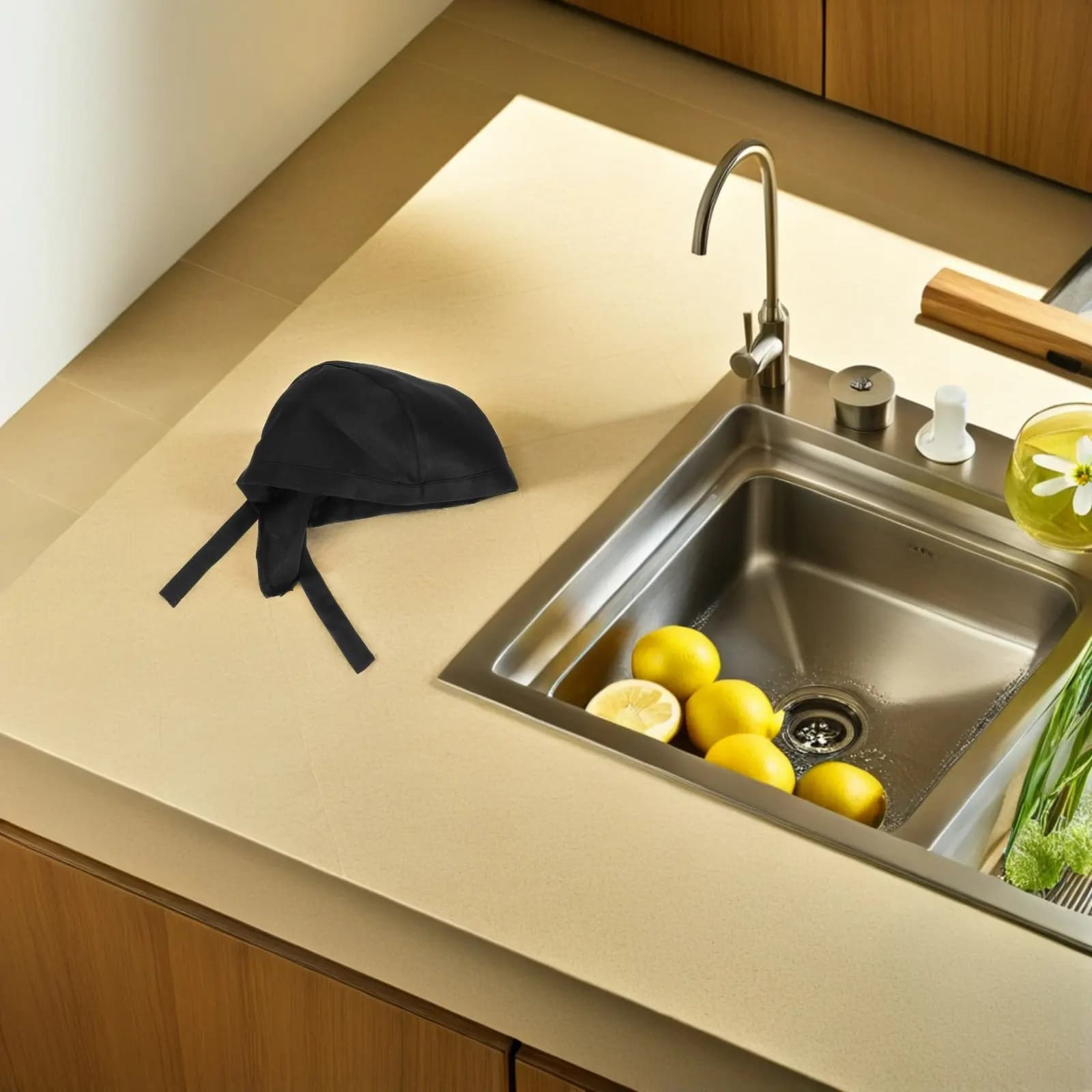 3 cappelli da chef comodi, morbidi e delicati sulla pelle, turbanti con nastro regolabile per cucinare, catering, scuola, lavoro in cucina, uso quotidiano