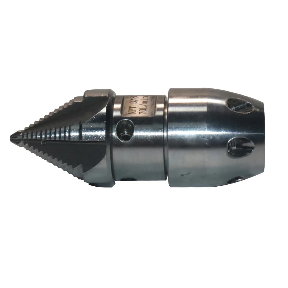 Sewage nozzle with fast rotation drilling Stainless steel injector knob with drainage and sewer cleaning