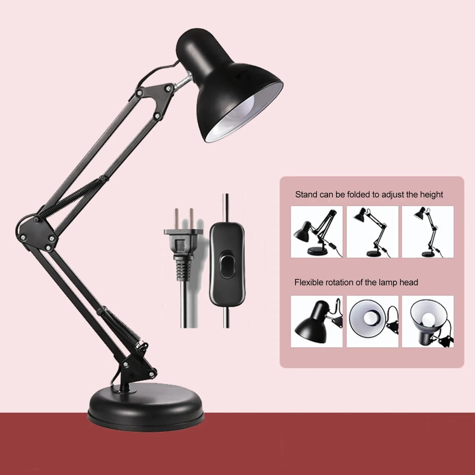 Desk Lamp Folding American 811, Eye Protection, LED Lamp for Studio, Reading, Work, Bedside Table 812