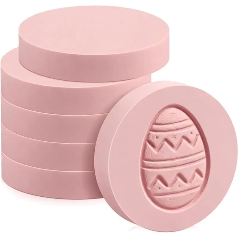 AB34-6Pack Blocchi di Gomma Rosa Pallido per Incisione, Blocchi di Gomma Morbida per Progetti Artigianali A