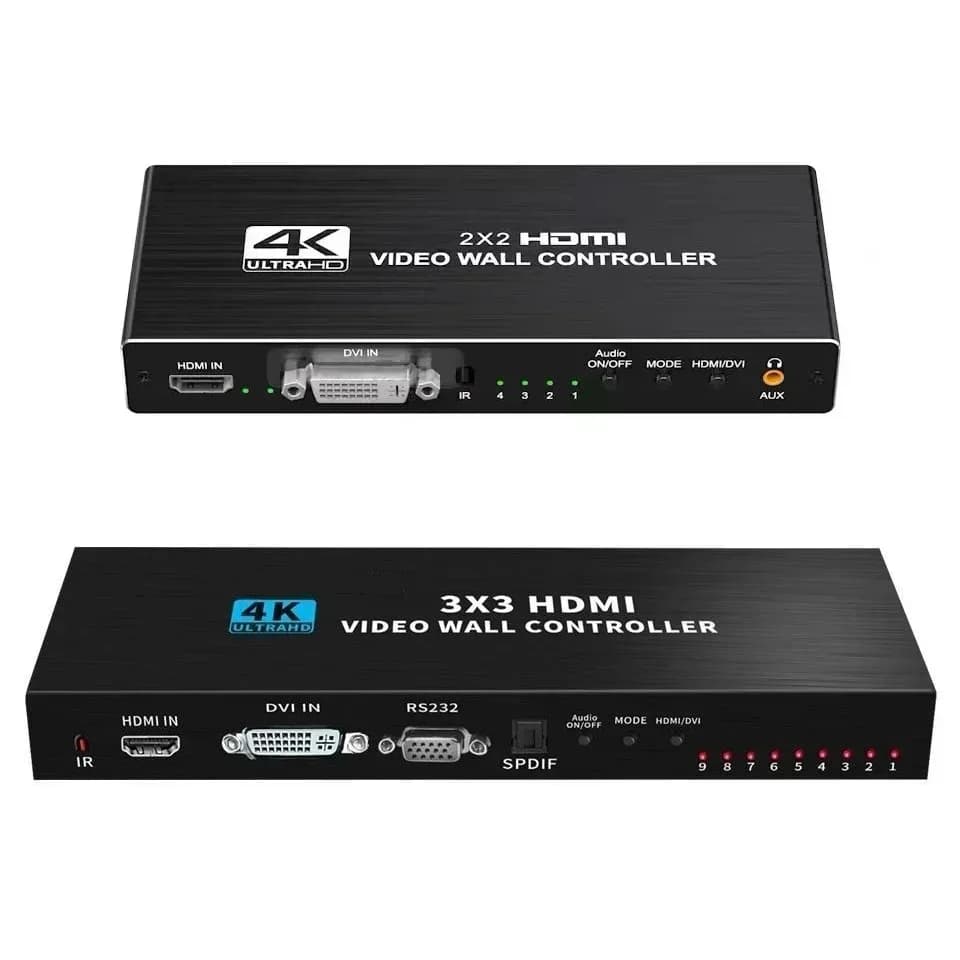 4K 3x3 1x2 1x3 1x3 1x4 2x3 2X4 2X2 Video Wall Controller HDMI Multi Screen Junction Processor TV