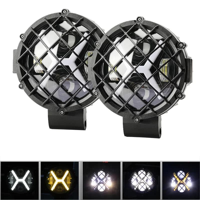 1/2 Pezzi Faro da Lavoro LED 7 Pollici per Auto, Luce di Guida per Jeep, Fuoristrada, Barca, Trattore, Camion, 4x4, SUV, ATV, Faretto 12/24V 40W