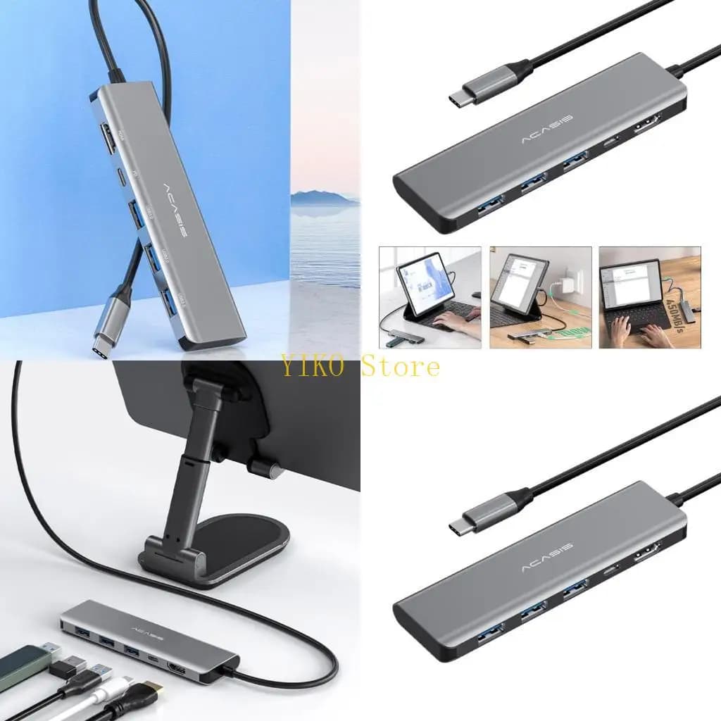 Adattatore hub USB K32C Multi splitter da a 5 porte per ricevitore notebook PC portatile