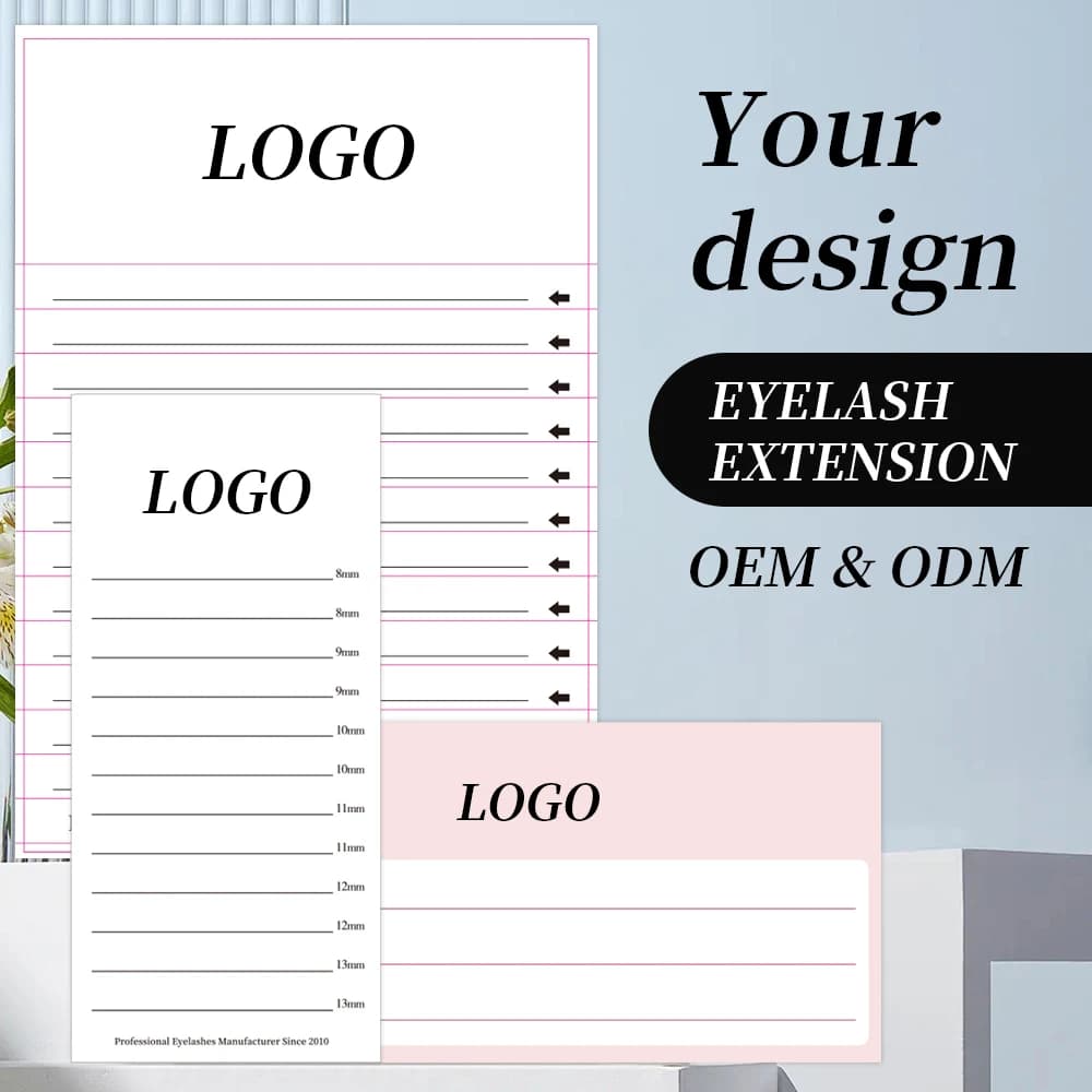 Ciglia Personalizzate con Logo Privato, Estensioni Ciglia Individuali OEM&ODM, Etichettatura Privata all'Ingrosso, 12/16 Linee