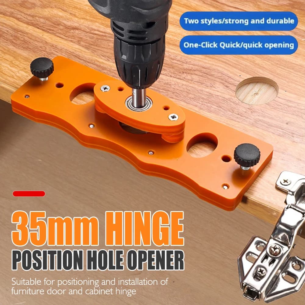 Drilling Jig Hole Guide Concealed Drill Guide 35mm Hole Locator High Precision Woodworking Tool Positioning Quiet Drilling