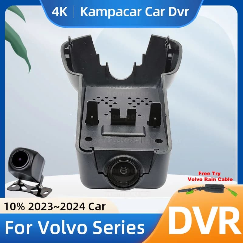 Kampacar VLV27-4K 2160P Wifi DashCam Camera Video Recorder For Volvo S60 S 60 B5 B3 B4 For Volvo S60 2023-2024 10% Car Dvr