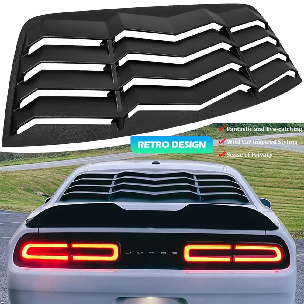 Deflettore Posteriore per Dodge Challenger 2008-2023 in Stile GT Lambo, Copertura Parasole Personalizzata in ABS (Nero Opaco)
