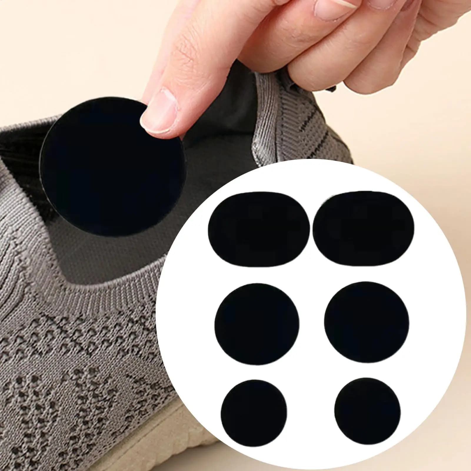 6 pezzi toppe per scarpe per fori per le dita dei piedi protezione per la riparazione del tallone toppe per scarpe flessibili per stivali da trekking da ballo scarpe da ginnastica da corsa bagagli