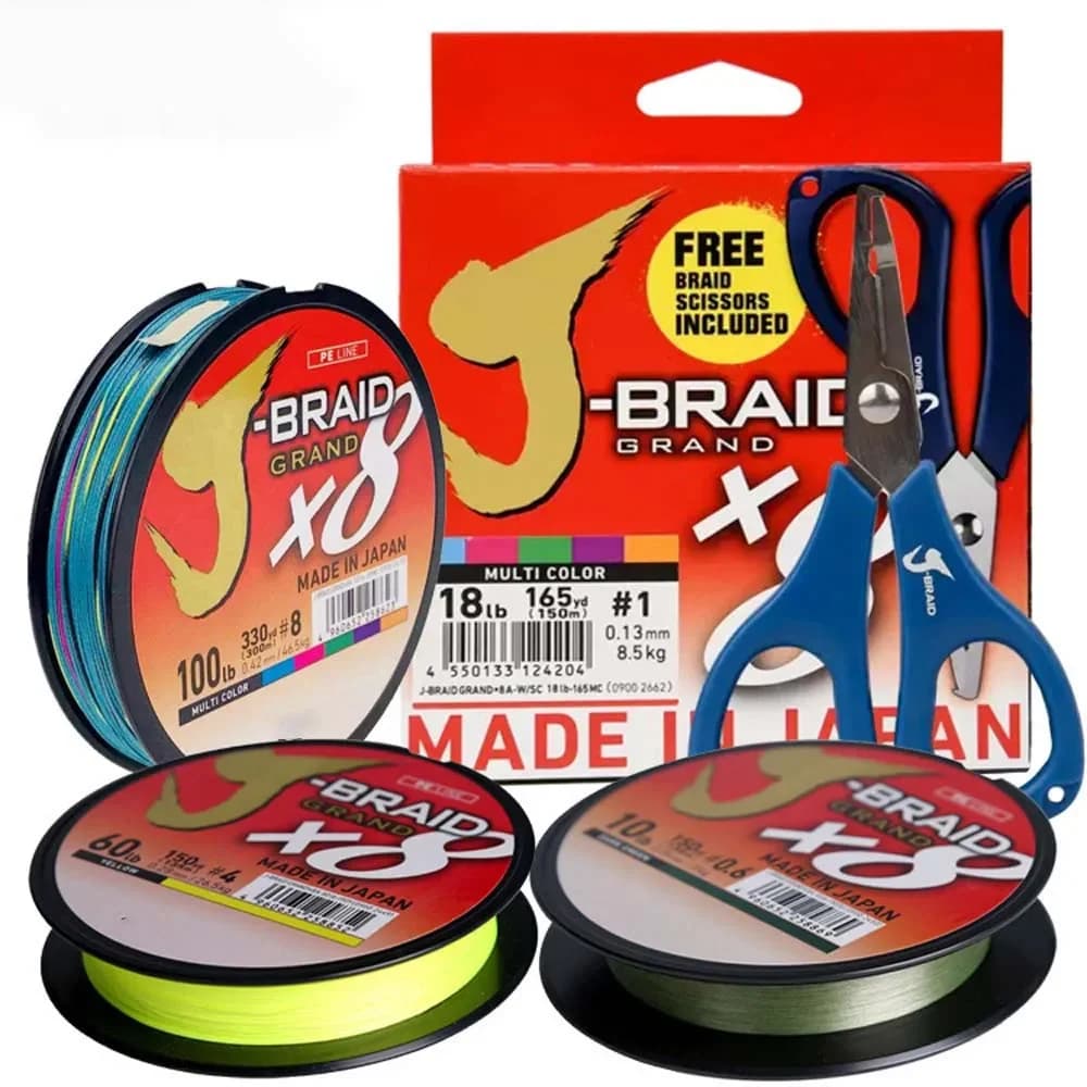 Original X8 Braided DAIWAJ-BRAID GRAND 8 supports Japanese Lenza Monofilament PE Free Treck Scissors Recalling Fishing at Carpa 300m