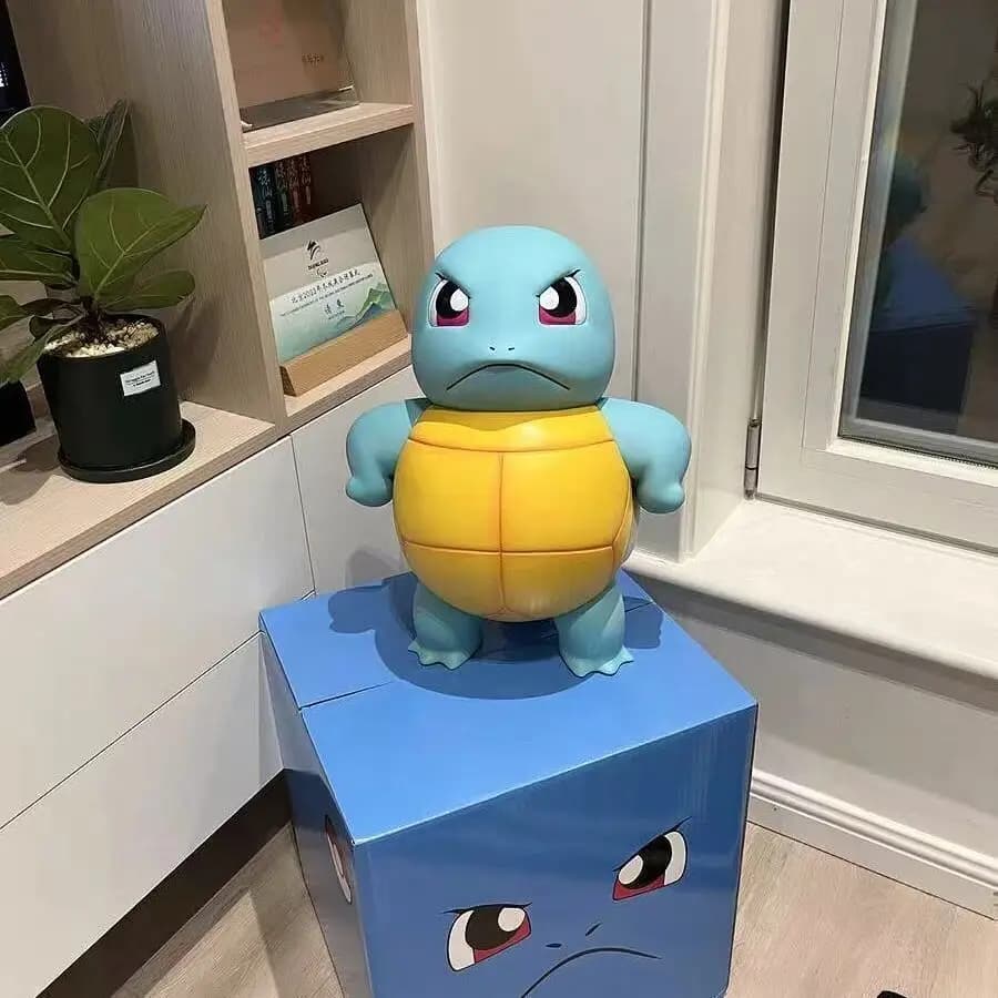 Car-mounted standing proud Squirtle creative car decoration, car roof Squirtle, car rear doll, exterior