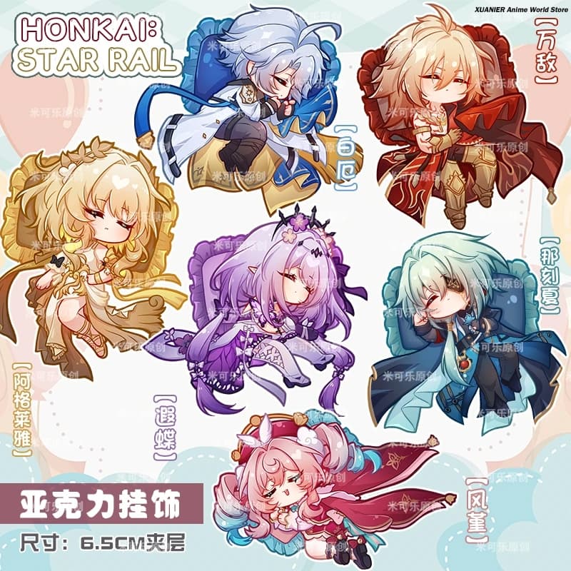 Gioco Castorice Mydei Phainon Anaxa Hyacine Aglaea Figura acrilica Portachiavi Ciondolo Decorazione cosplay