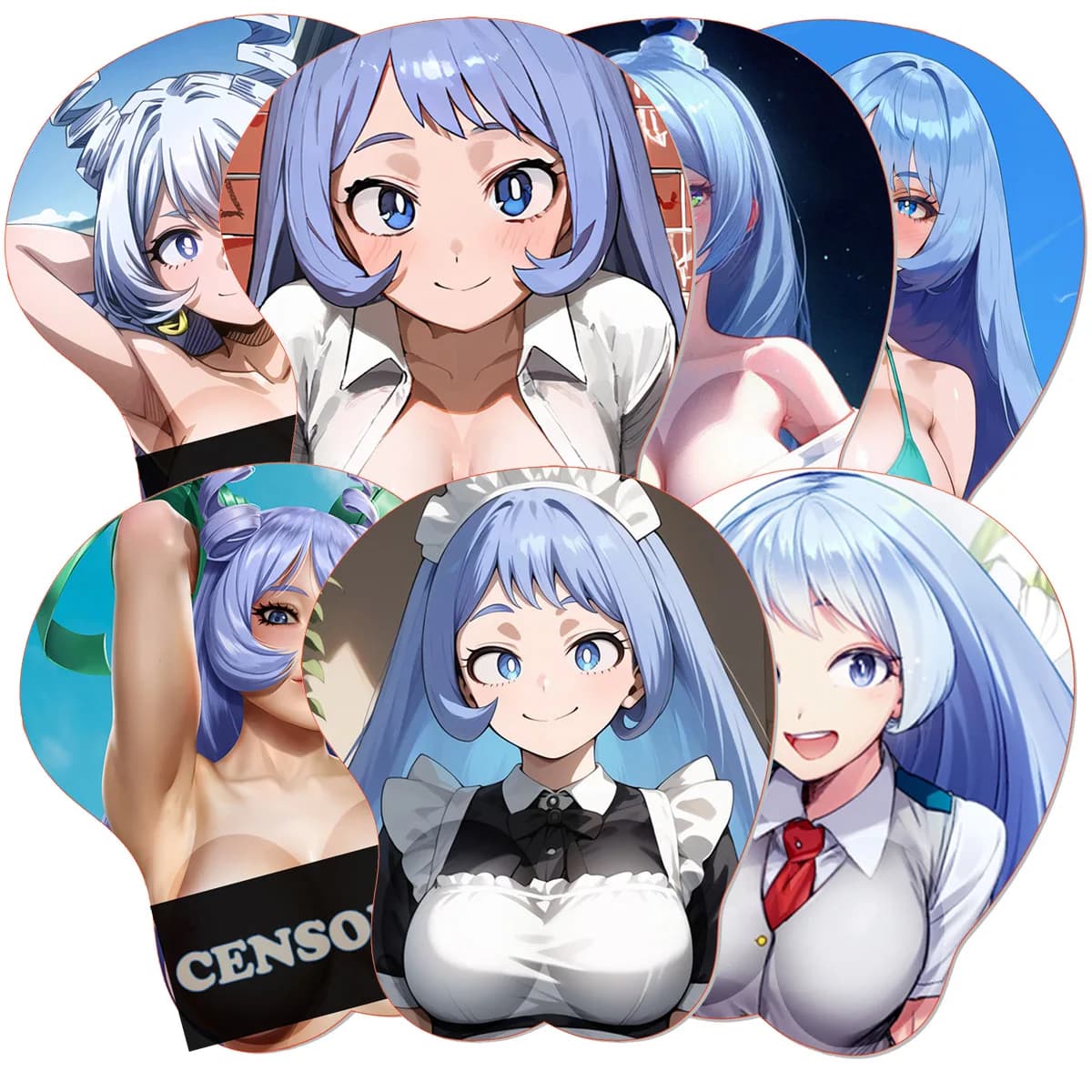 Tappetino per mouse 3D My Hero A_Academia Tappetino per mouse stereo Oppai Boob Hadou Nejire Sexy Anime poggiapolsi in silicone Tappetino per mouse da gioco BULK